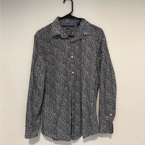 Black and White Floral Shirt